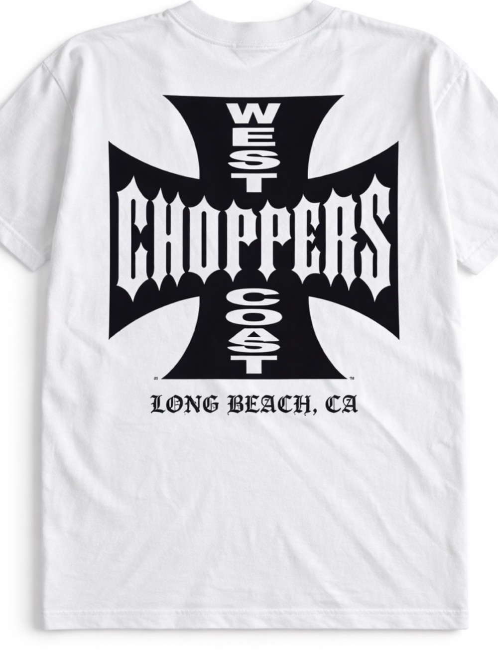 West Coast Choppers Long Beach Graphic Tee - White/Black New Vintage size xl